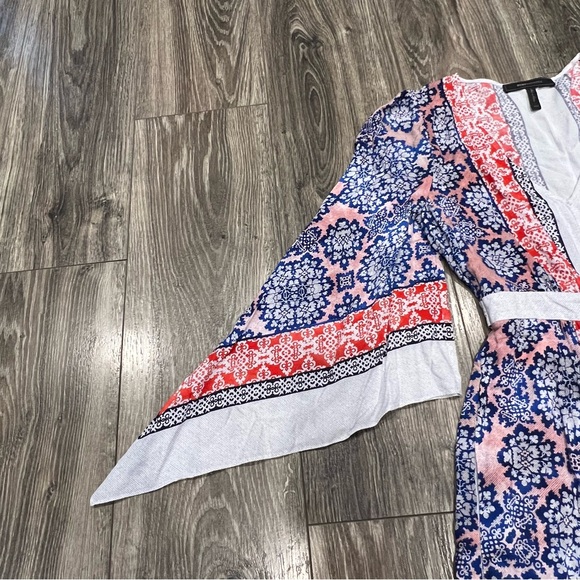 BCBG Maxazria Jenissa Blossom Kimono Sleeve Wrap Dress - Picture 9 of 11